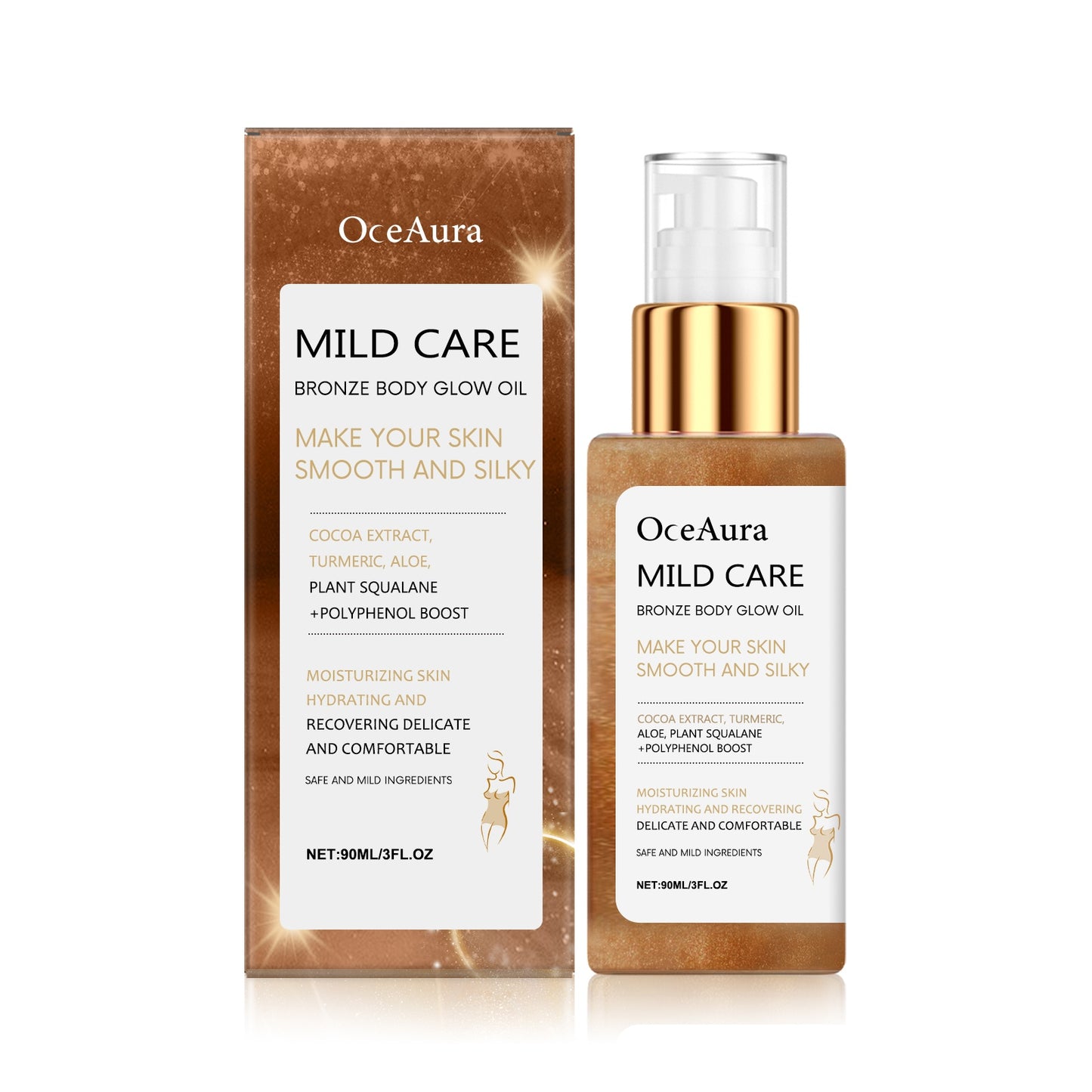 LuxeGlow Shimmer Body Oil