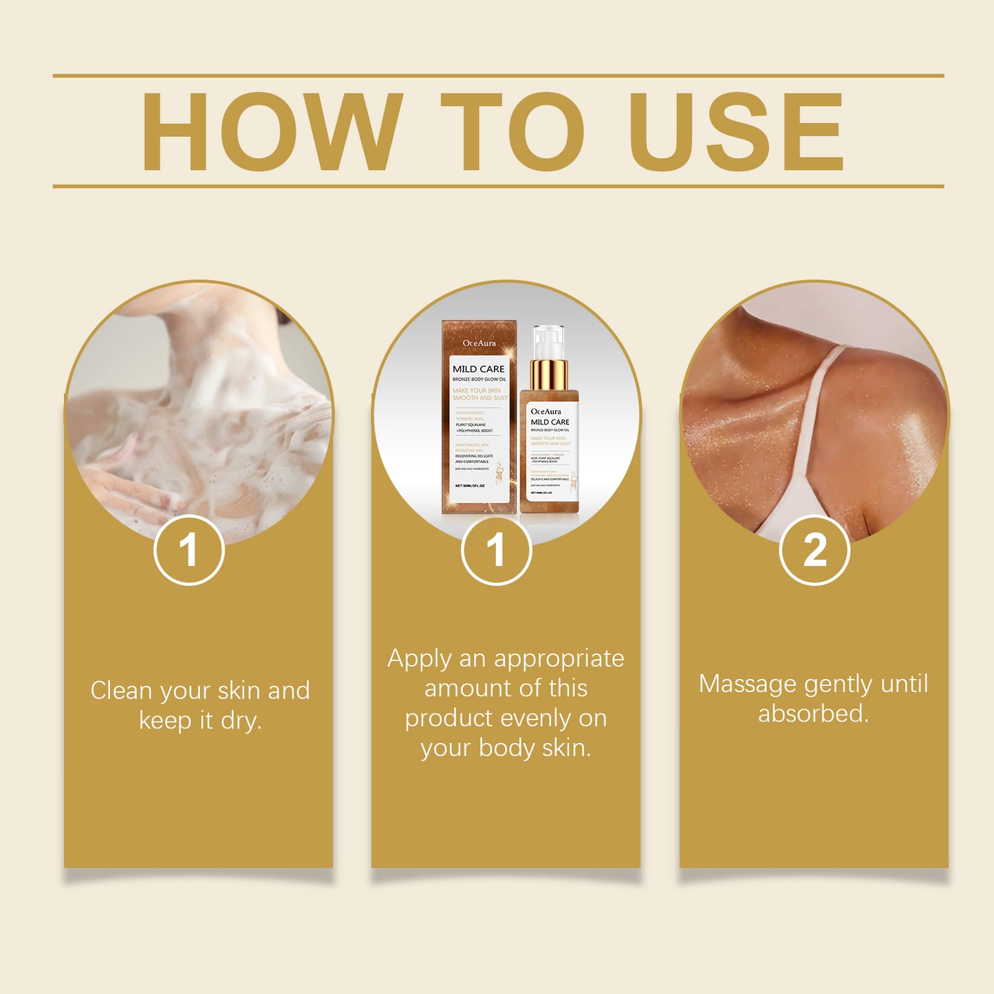LuxeGlow Shimmer Body Oil